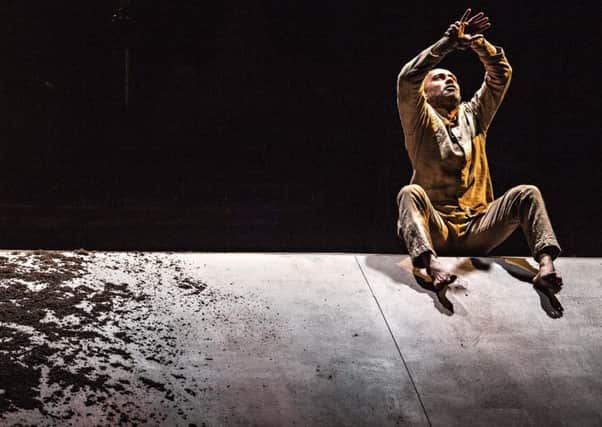 Akram Khan ends the performance caked in dirt. Picture: Jean Louis Fernandez