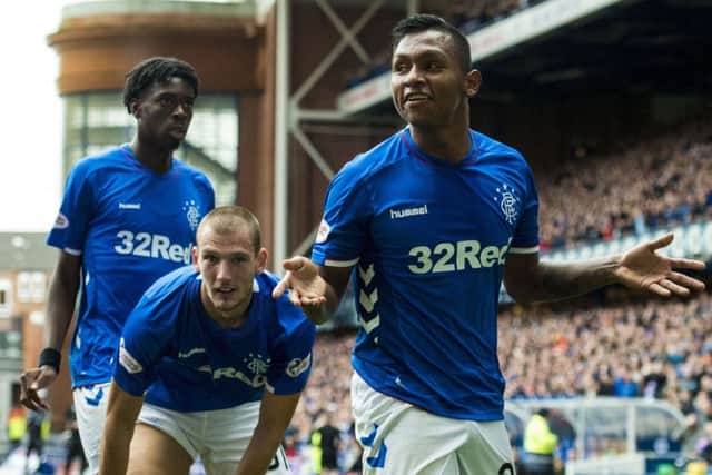 Gerrard hailed the performances of Alfredo Morelos. Picture: SNS Group