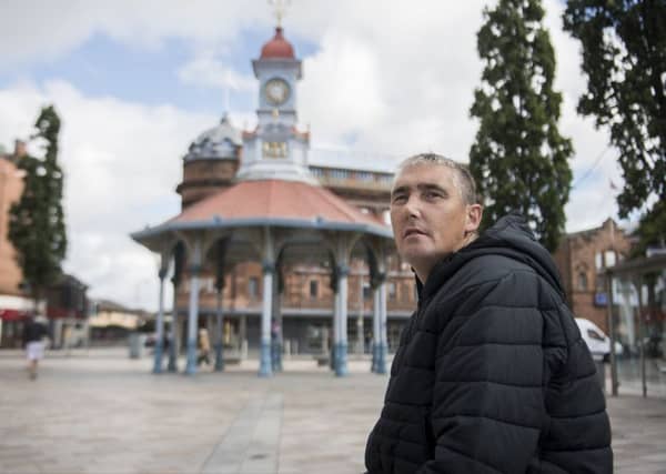 Jamie Docherty by the Bridgeton bandstand. Picture: John Devlin