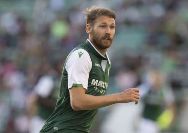 Martin Boyle in action for Hibernian. Pic: SNS