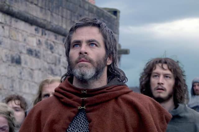 Outlaw King, which stars Chris Pine as Robert the Bruce, will be released via Netflix in November