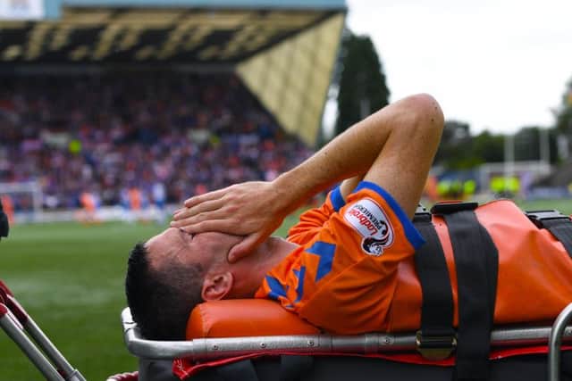 Jamie Murphy sustained an injury in Rangers' 3-1 win over Kilmarnock and Steven Gerrard is unsure how long the winger could be sidelined for. Picture: SNS Group