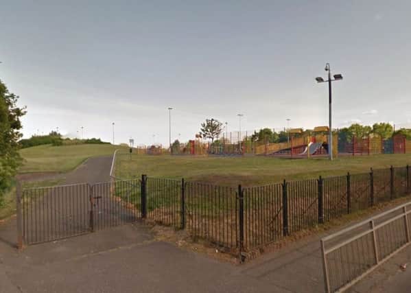 The man took ill after taking blue tablets he found near Merkland Recreation Centre, Kirkintilloch. Picture: Google Maps