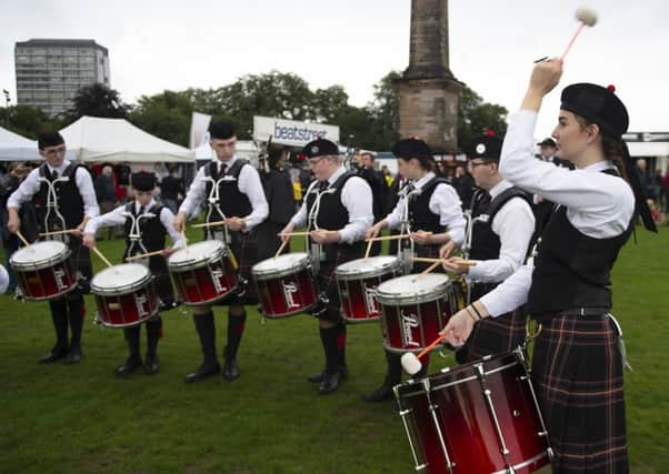 North Lanarkshire schools pipe band at the World Pipe Band Championships
