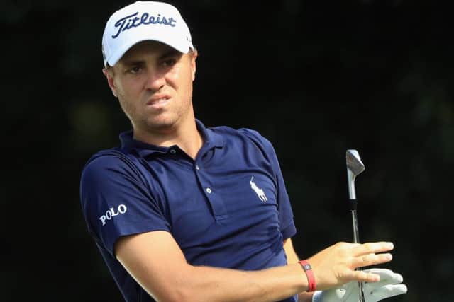 Justin Thomas in action during the pro am event prior to the start of The Northern Trust at Ridgewood, New Jersey. Picture: Andrew Redington/Getty Images