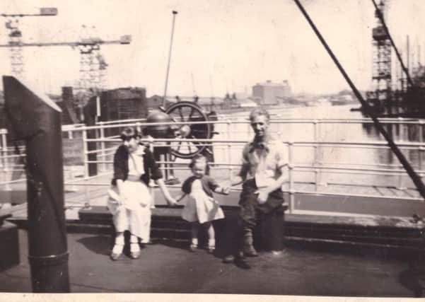A family snap of the Glasgow sludge boat operating until the mid-1970s. Picture: Caroline Sissons