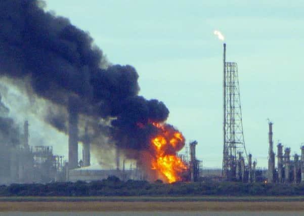 A blaze has erupted at Stanlow oil refinery in Ellesmere Port, Cheshire. Picture: Phil Owen/PA Wire