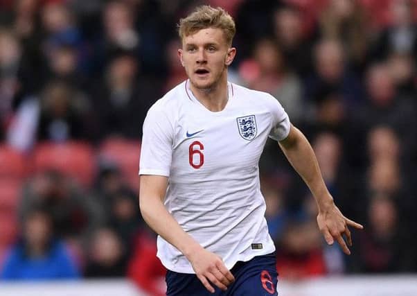Joe Worrall in action for England Under-21s. The defender is reportedly a target for Rangers. Picture: Getty Images