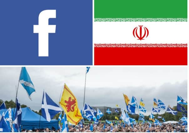 A pro independence Facebook page was one of hundreds of fake accounts linked to Iran. Pictures: TSPL/Creative Commons