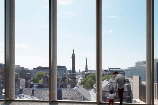 The concert hall will offer views across the city.