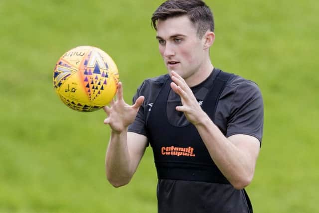 Hearts defender John Souttar during a training session. Picture: Paul Devlin/SNS