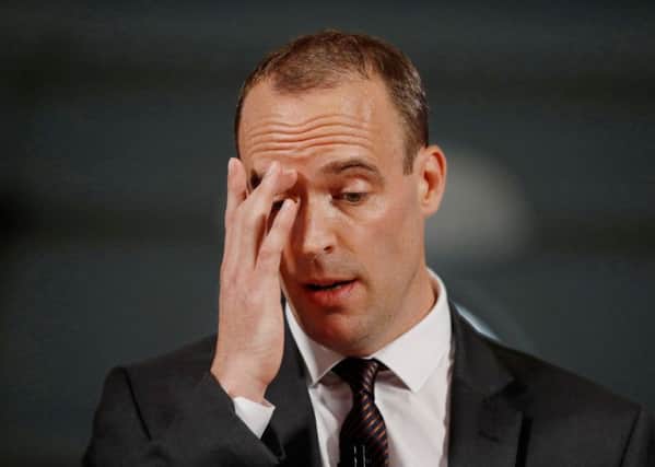 Brexit Secretary Dominic Raab has been described as a "baseball hat in a suit" (Picture: Peter Nicholls/WPA Pool/Getty Images)