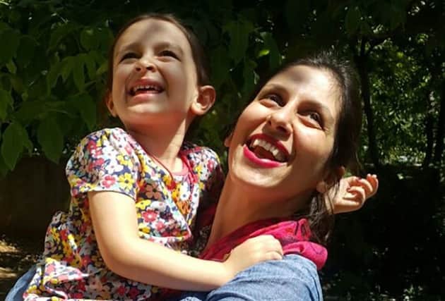Nazanin Zaghari-Ratcliffe (R) embracing her daughter Gabriella in Damavand, Iran following her release from prison for three days. Picture: Free Nazanin campaign / AFP / Getty Images.