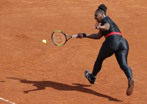 Serena Williams will no longer be allowed to wear her catsuit at the French Open. Picture: Michel Euler/AP