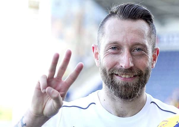 Hat-trick for Stephen Dobbie. Pic: Michael Gillen
