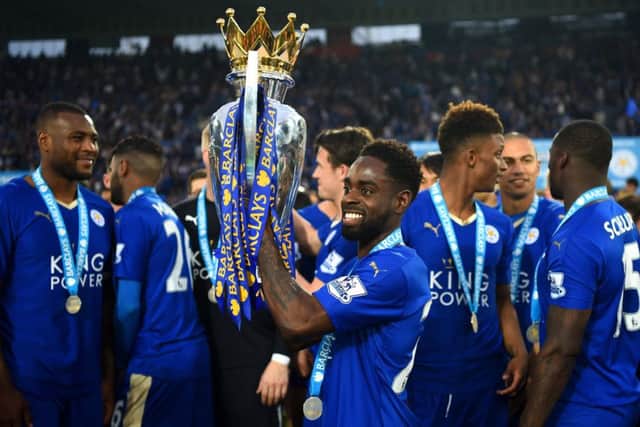 Nathan Dyer with the English Premier League crown. Picture: Getty