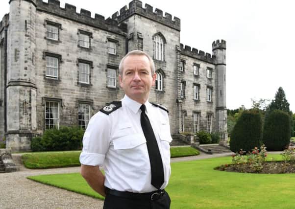 New chief constable Iain Livingstone, who has started his first day in the role by speaking to the newest recruits to join the force. Picture: Police Scotland/PA Wire