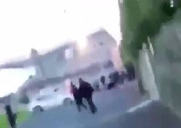 The attack was caught on camera.