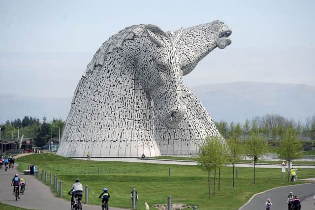 06-05-2018. Picture Michael Gillen. FALKIRK. The Helix Park and The Kelpies. Cycling Scotland Wee Jaunt Falkirk cycle, part of Pedal for Scotland which is on 9th September this year.