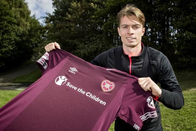 Craig Wighton is officially unveiled as a Hearts player. Picture: Bruce White/SNS