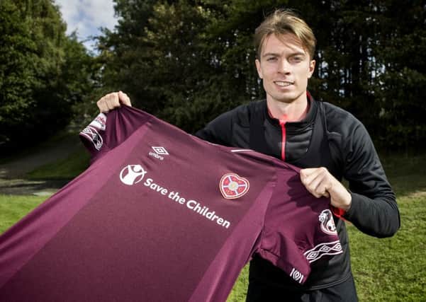 Craig Wighton is officially unveiled as a Hearts player. Picture: Bruce White/SNS