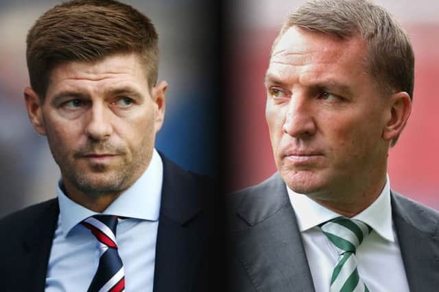 Steven Gerrard and Brendan Rodgers will face each other on Sunday. Picture: Ian MacNicol/Getty Images)