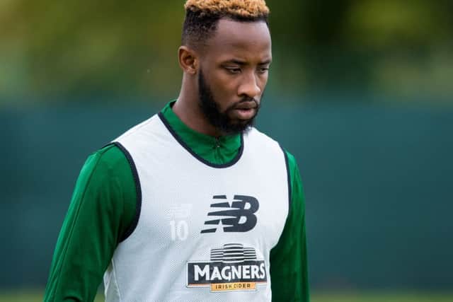 Moussa Dembele attended training at Lennoxtown on Friday morning - but wasn't there for long. Picture: SNS Group