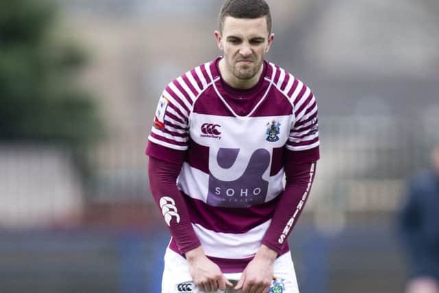 Ali Harris touched down as Watsonians stepped up a gear. Picture: SNS/SRU.