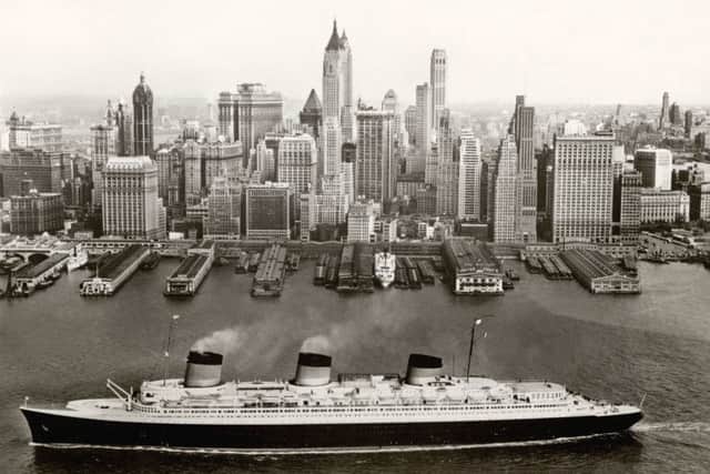 The Normandie in New York, 1935-39. An image from the Ocean Liners exhibition at V&A Dundee PIC: Collection French Lines