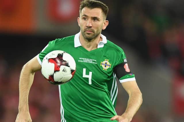 Gareth McAuley in action for Northern Ireland. He has 79 caps for his country. Picture: Getty Images