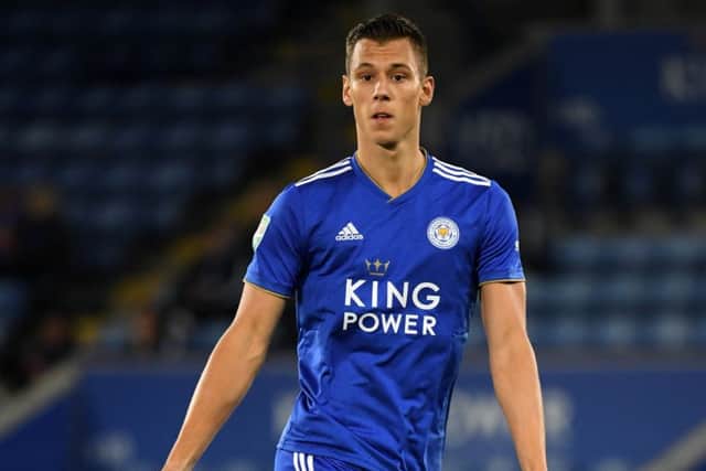 New Celtic loan signing Filip Benkovic in action for his parent club Leicester City. Picture: Getty.