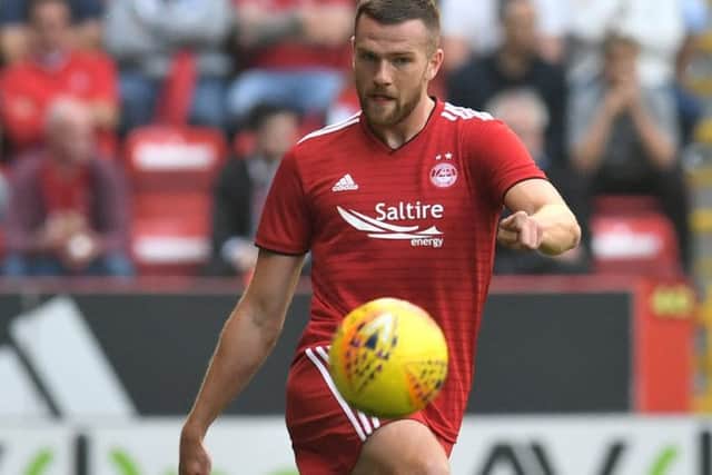 Michael Devlin was sent off after just five minutes of Aberdeen's home game against Kilmarnock - and the Dons are now appealing the red card. Picture: SNS Group