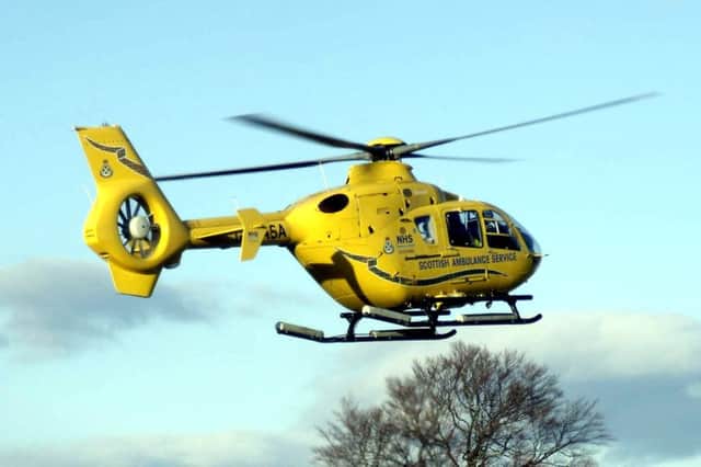 An air ambulance was in attendance. Picture: TSPL