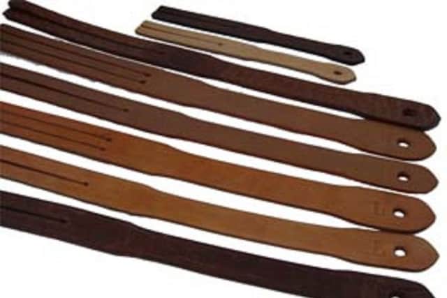 The Lochgelly Tawse was supplied to school for just over 100 years and was the belt of choice for teachers. PIC: John J Dick Leather Goods.