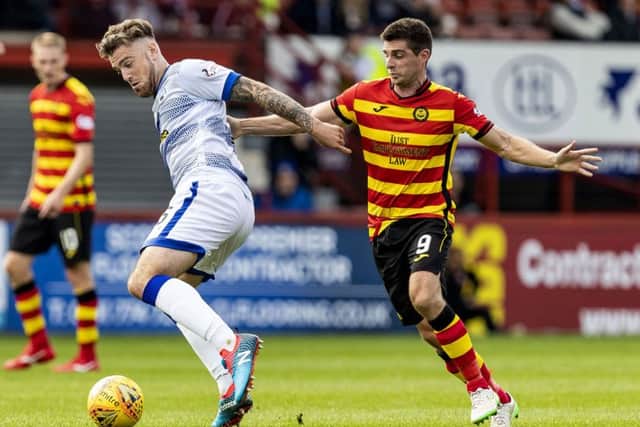 Kris Doolan (right) scored but the officials missed it. Picture: SNS Group