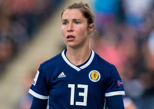 Jane Ross headed the winner as Scotland beat Albania 2-1 to reach the 2019 World Cup finals. Picture: SNS Group