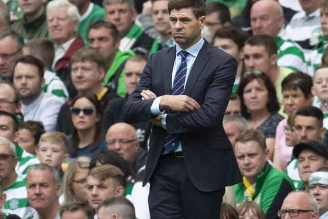 Rangers manager Steven Gerrard lost his first Old Firm clash at Parkhead on Sunday. Picture: SNS.