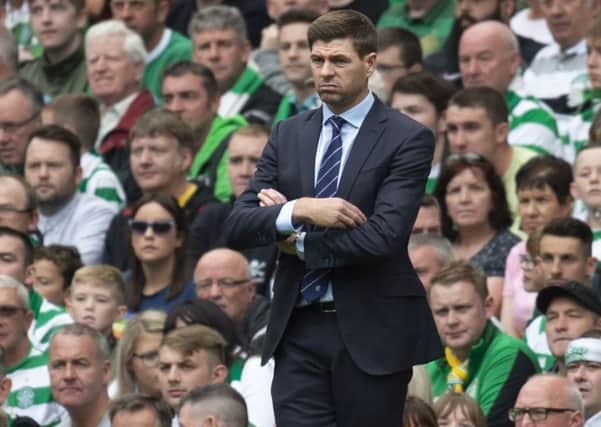 Rangers manager Steven Gerrard lost his first Old Firm clash at Parkhead on Sunday. Picture: SNS.