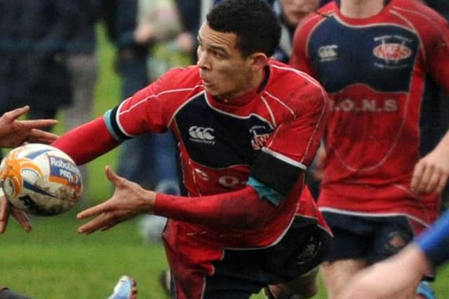 Tyrell Wilson in action for Newton Stewart before the ban was in place