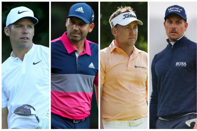 Paul Casey, Sergio Garcia, Ian Poulter and Henrik Stenson have been named as Thomas Bjorn's wildcards. Pictures: Getty Images