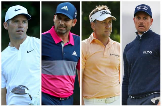 Paul Casey, Sergio Garcia, Ian Poulter and Henrik Stenson have been named as Thomas Bjorn's wildcards. Pictures: Getty Images