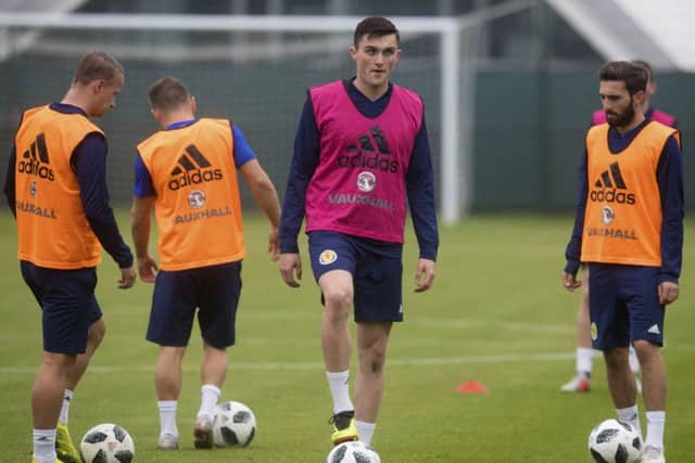 John Souttar at Scotland training. Picture: SNS