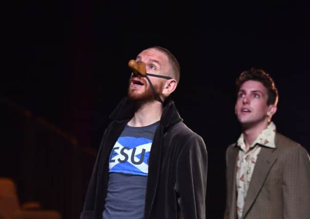 Brian Ferguson as Cyrano with Scott Mackie as Christian. PIC: John Devlin