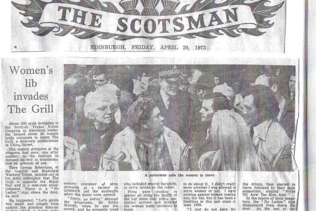 How The Scotsman reported the protest at the time. PIC: Contributed.