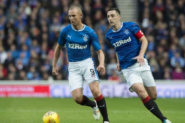 Kenny Miller, left, and Lee Wallace in action for Rangers in June 2017. Picture: SNS Group
