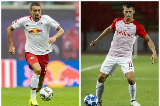 Red Bull Salzburg, left, and RB Leipzig won't be working together in Celtic's Europa League group. Pictures: Getty Images