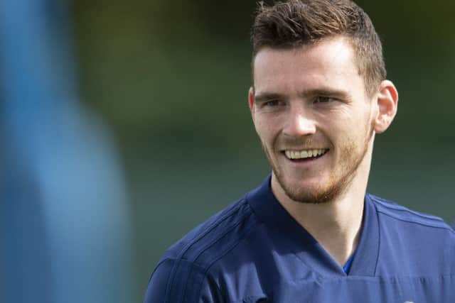 Andrew Robertson believes he can lead by example on and off the pitch as he prepares to kick off his Scotland captaincy against Belgium. Picture: SNS