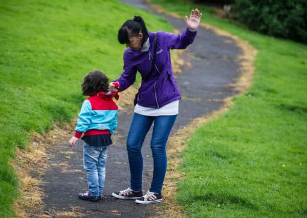 Stock shot of adult smacking child. Picture: John Devlin/TSPL