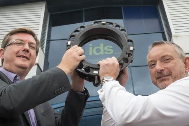 Left to right: Scott Webb, regional executive at UKSE, and Iain Doherty, managing director of ID Systems. Picture: Contributed