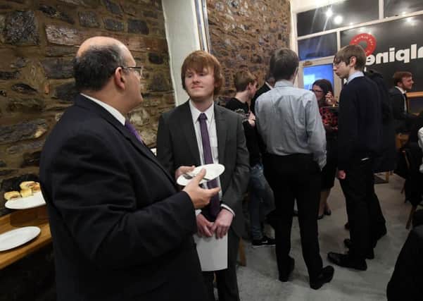 A Career Ready Programme Mentor Matching session at the Alpine, Douglas, where computer professionals talk to students